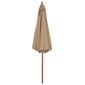 Lauko skėtis su mediniu stulpu, 300 cm, kreminės spalvos kaina ir informacija | Skėčiai, markizės, stovai | pigu.lt