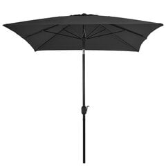 Lauko skėtis su metaliniu stulpu, 300x200cm, antracito spalvos цена и информация | Зонты, маркизы, стойки | pigu.lt