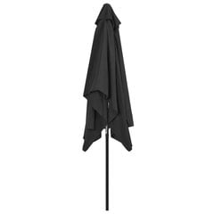 Lauko skėtis su metaliniu stulpu, 300x200cm, antracito spalvos цена и информация | Зонты, маркизы, стойки | pigu.lt