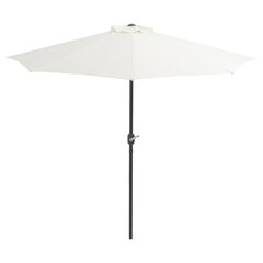 Balkono skėtis su aliuminio stulpu, 270x135cm, kreminės spalvos цена и информация | Зонты, маркизы, стойки | pigu.lt