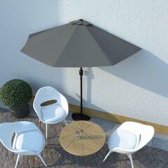 Balkono skėtis su aliuminio stulpu, 270x135cm, antracito spalvos цена и информация | Зонты, маркизы, стойки | pigu.lt