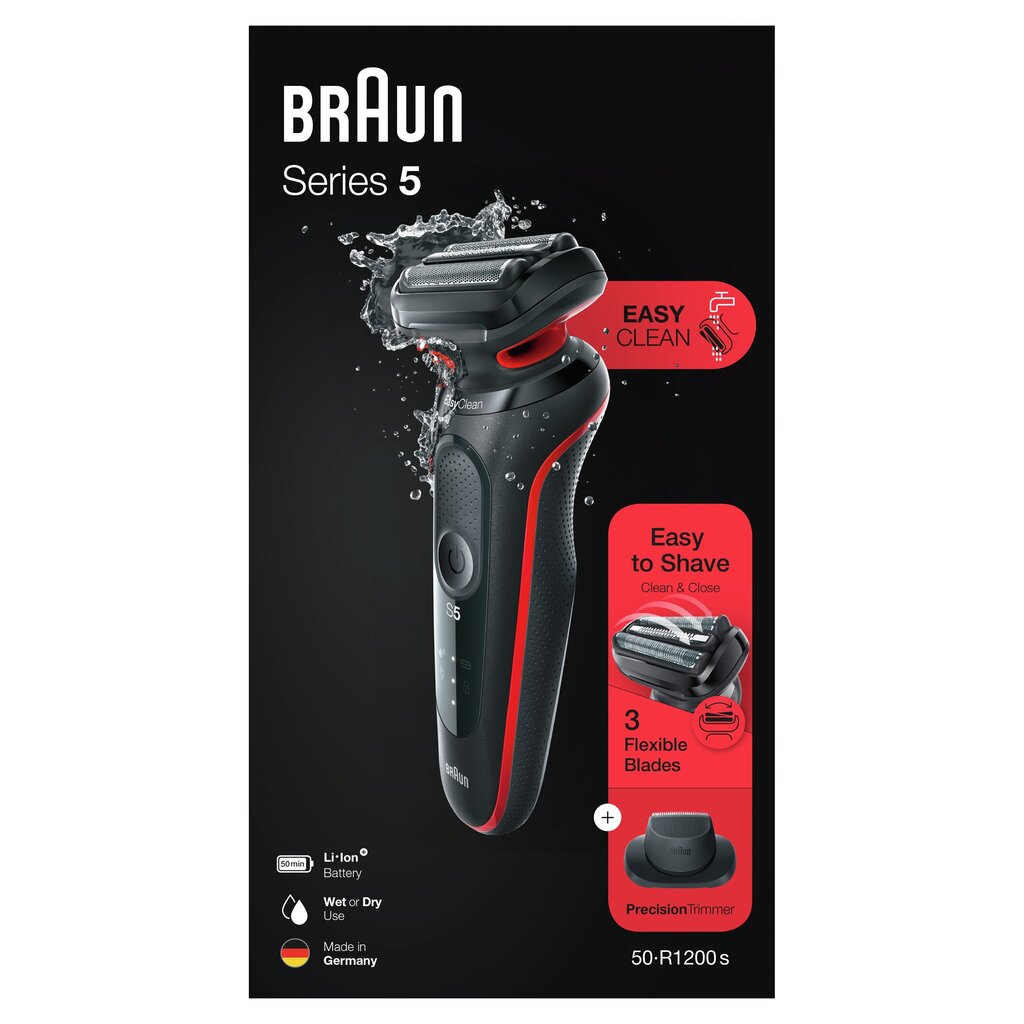 Braun Series 5 50-R1200s цена и информация | Barzdaskutės | pigu.lt