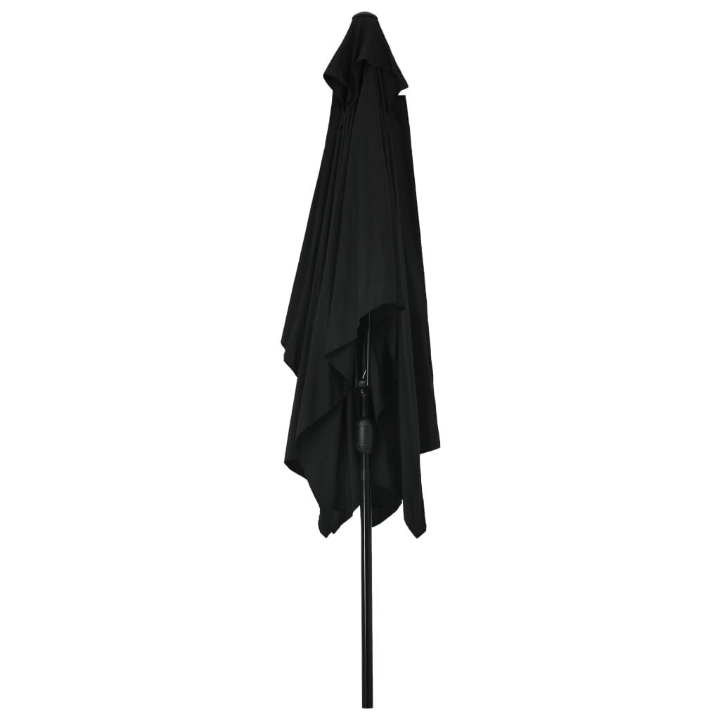 Lauko skėtis su metaliniu stulpu, 300x200cm, juodos spalvos цена и информация | Skėčiai, markizės, stovai | pigu.lt