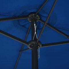 Lauko skėtis su aliuminio stulpu, 460x270cm, mėlynas kaina ir informacija | Skėčiai, markizės, stovai | pigu.lt