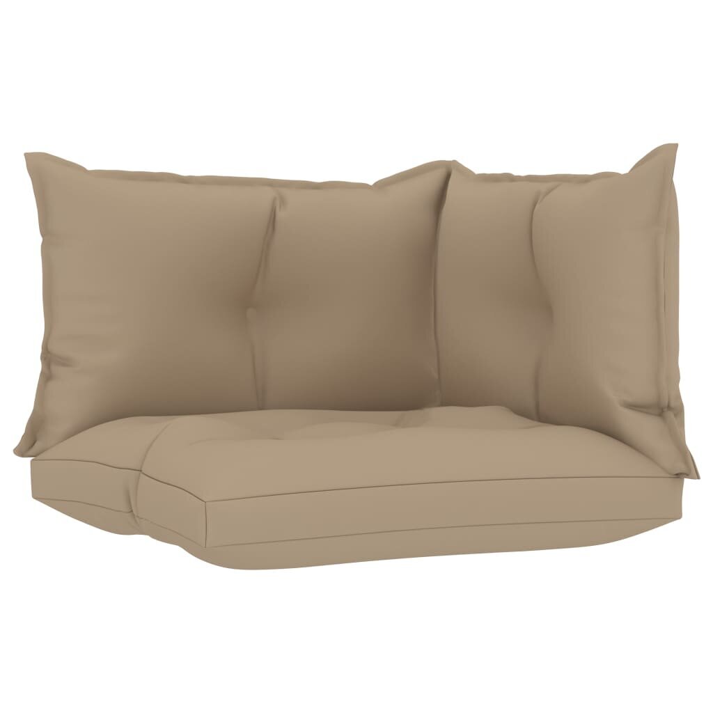 Pagalvėlės sofai iš palečių, 3vnt., smėlio spalvos, audinys kaina ir informacija | Pagalvės, užvalkalai, apsaugos | pigu.lt