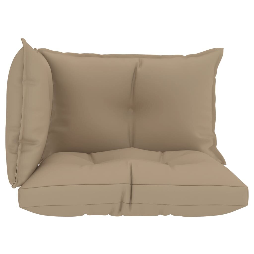 Pagalvėlės sofai iš palečių, 3vnt., smėlio spalvos, audinys kaina ir informacija | Pagalvės, užvalkalai, apsaugos | pigu.lt