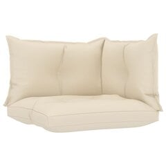 Pagalvėlės sofai iš palečių, 3vnt., kreminės spalvos, audinys kaina ir informacija | Pagalvės, užvalkalai, apsaugos | pigu.lt