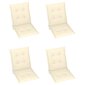 Sodo kėdės pagalvėlės, 4vnt., kreminės цена и информация | Dekoratyvinės pagalvėlės ir užvalkalai | pigu.lt