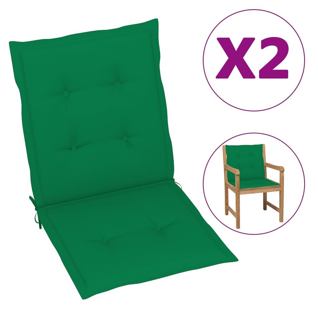 Sodo kėdės pagalvėlės, 2vnt., žalios kaina ir informacija | Dekoratyvinės pagalvėlės ir užvalkalai | pigu.lt