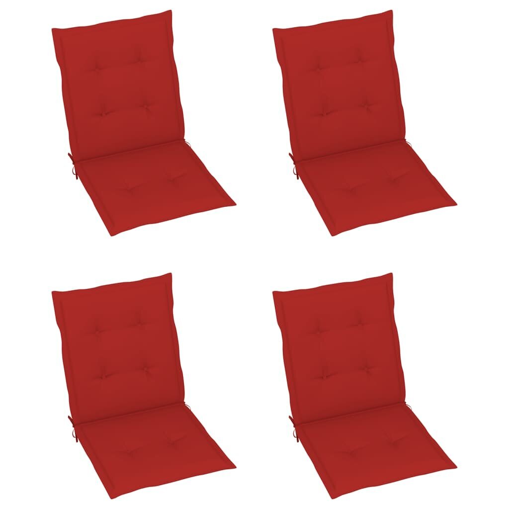Sodo kėdės pagalvėlės, 4vnt., raudonos цена и информация | Dekoratyvinės pagalvėlės ir užvalkalai | pigu.lt