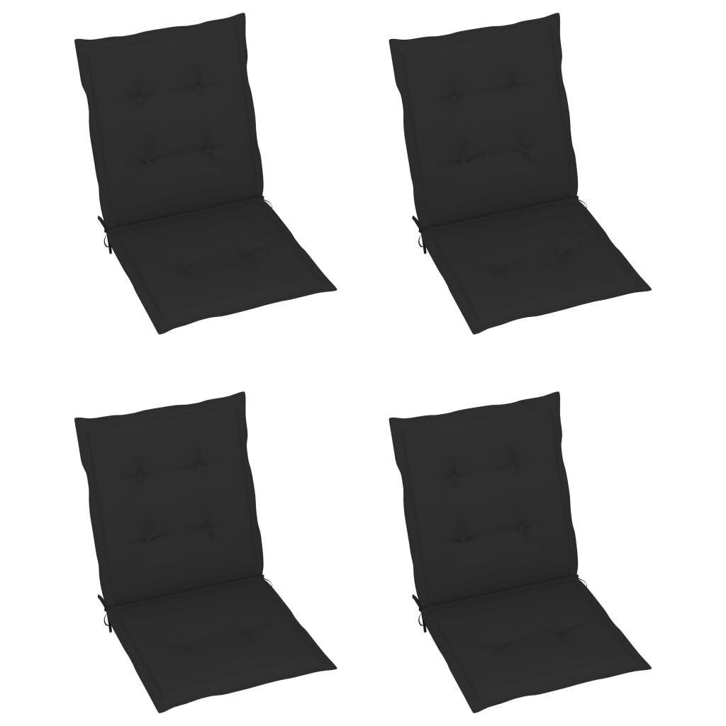 Sodo kėdės pagalvėlės, 4vnt., juodos цена и информация | Dekoratyvinės pagalvėlės ir užvalkalai | pigu.lt