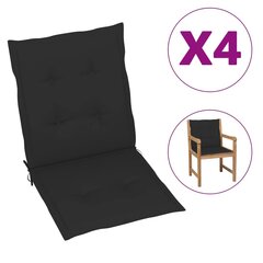 Sodo kėdės pagalvėlės, 4vnt., juodos kaina ir informacija | Dekoratyvinės pagalvėlės ir užvalkalai | pigu.lt