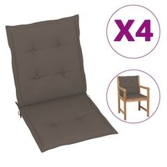 Sodo kėdės pagalvėlės, 4vnt., rudos kaina ir informacija | Dekoratyvinės pagalvėlės ir užvalkalai | pigu.lt