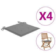 Sodo kėdės pagalvėlės, 4vnt., pilkos kaina ir informacija | Dekoratyvinės pagalvėlės ir užvalkalai | pigu.lt