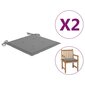 Sodo kėdės pagalvėlės, 2vnt., pilkos цена и информация | Dekoratyvinės pagalvėlės ir užvalkalai | pigu.lt