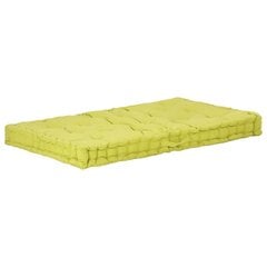 Paletės/grindų pagalvėlė, žalios spalvos, 120x80x10cm, medvilnė kaina ir informacija | Pagalvės, užvalkalai, apsaugos | pigu.lt