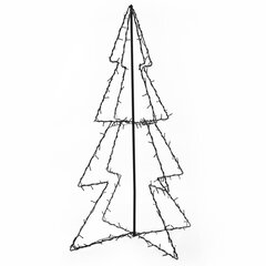 Kalėdinė eglutė su 160 LED lempučių, 78x120 cm, balta цена и информация | Искусственные елки | pigu.lt
