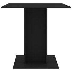 Valgomojo stalas, 80x80x75 cm, juodas цена и информация | Кухонные и обеденные столы | pigu.lt