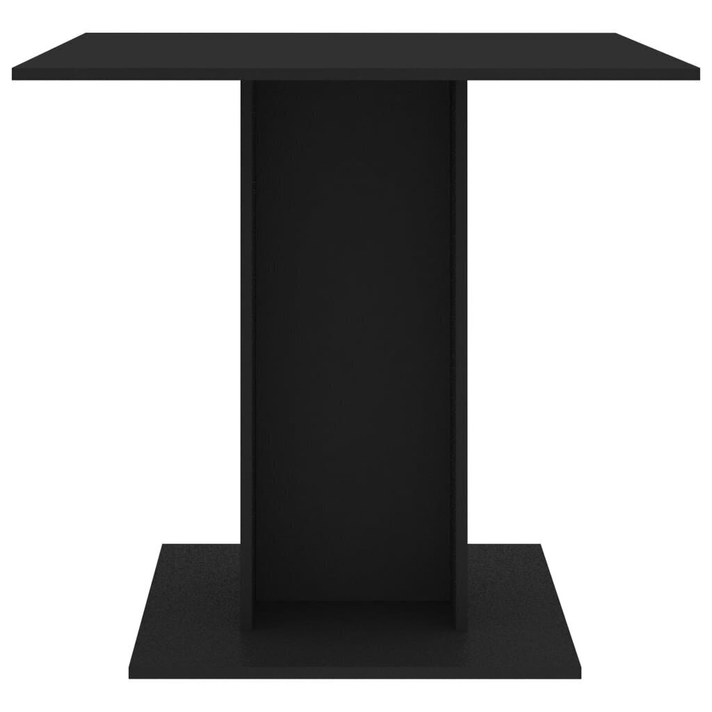 Valgomojo stalas, 80x80x75 cm, juodas kaina ir informacija | Virtuvės ir valgomojo stalai, staliukai | pigu.lt