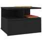 Pakabinamas naktinis staliukas, juodos sp., 40x31x27cm kaina ir informacija | Spintelės prie lovos | pigu.lt