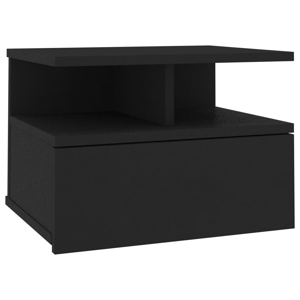 Pakabinamas naktinis staliukas, juodos sp., 40x31x27cm kaina ir informacija | Spintelės prie lovos | pigu.lt