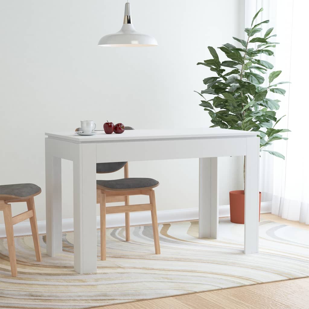 Valgomojo stalas, 120x60x76cm, baltos spalvos цена и информация | Virtuvės ir valgomojo stalai, staliukai | pigu.lt