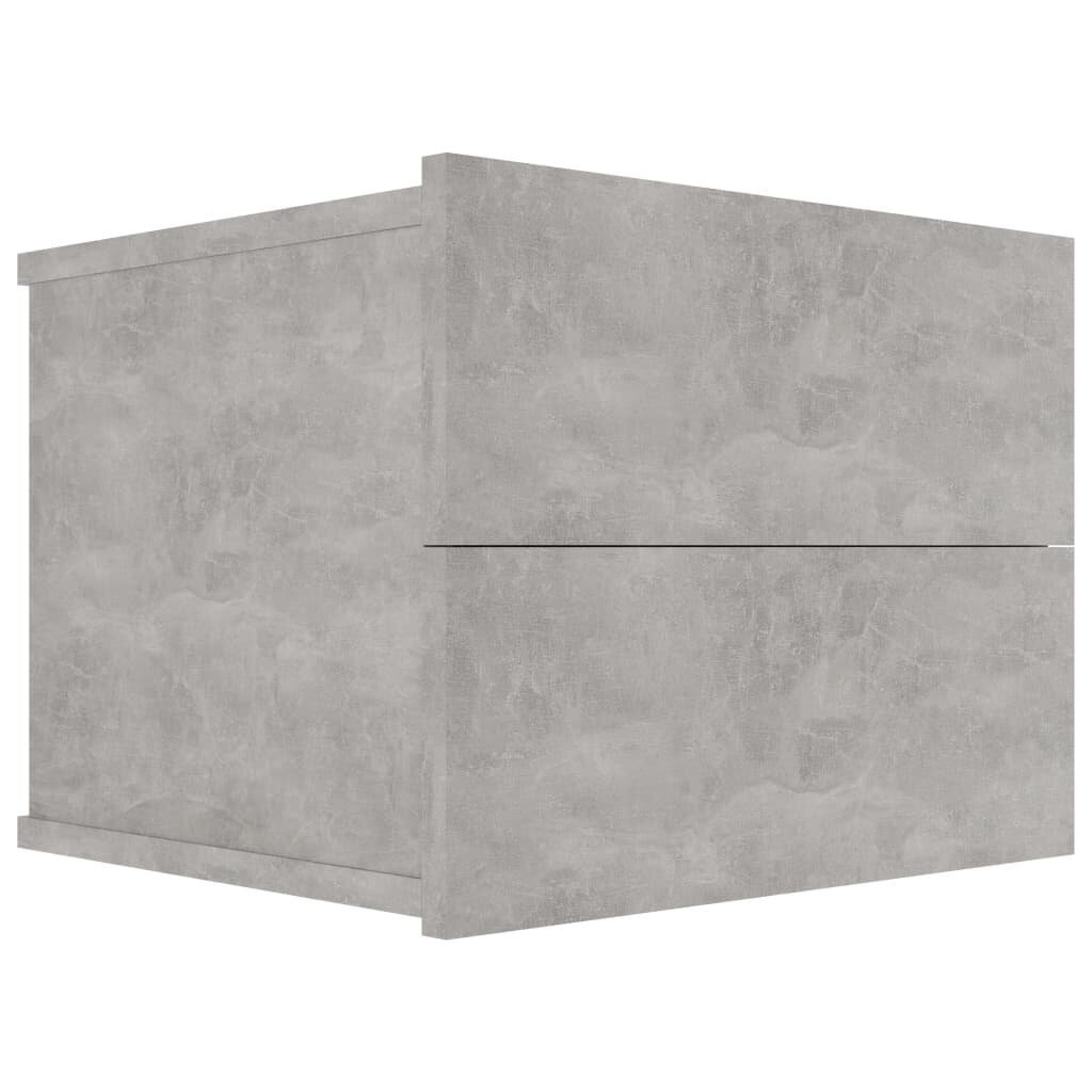 Naktinės spintelės, 2vnt., betono pilkos, 40x30x30cm цена и информация | Spintelės prie lovos | pigu.lt