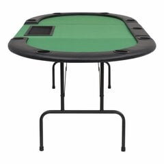 Pokerio stalas, sulankstomas, 9 žaidėjams, 3d., oval., žalias цена и информация | Азартные игры | pigu.lt