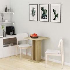 Bistro staliukas vidaXL, 60x60x75cm, MDP, sonoma ąžuolo spalvos kaina ir informacija | Virtuvės ir valgomojo stalai, staliukai | pigu.lt