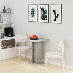 Bistro staliukas vidaX, 60x60x75 cm, MDP, betono pilkos spalvos цена и информация | Кухонные и обеденные столы | pigu.lt