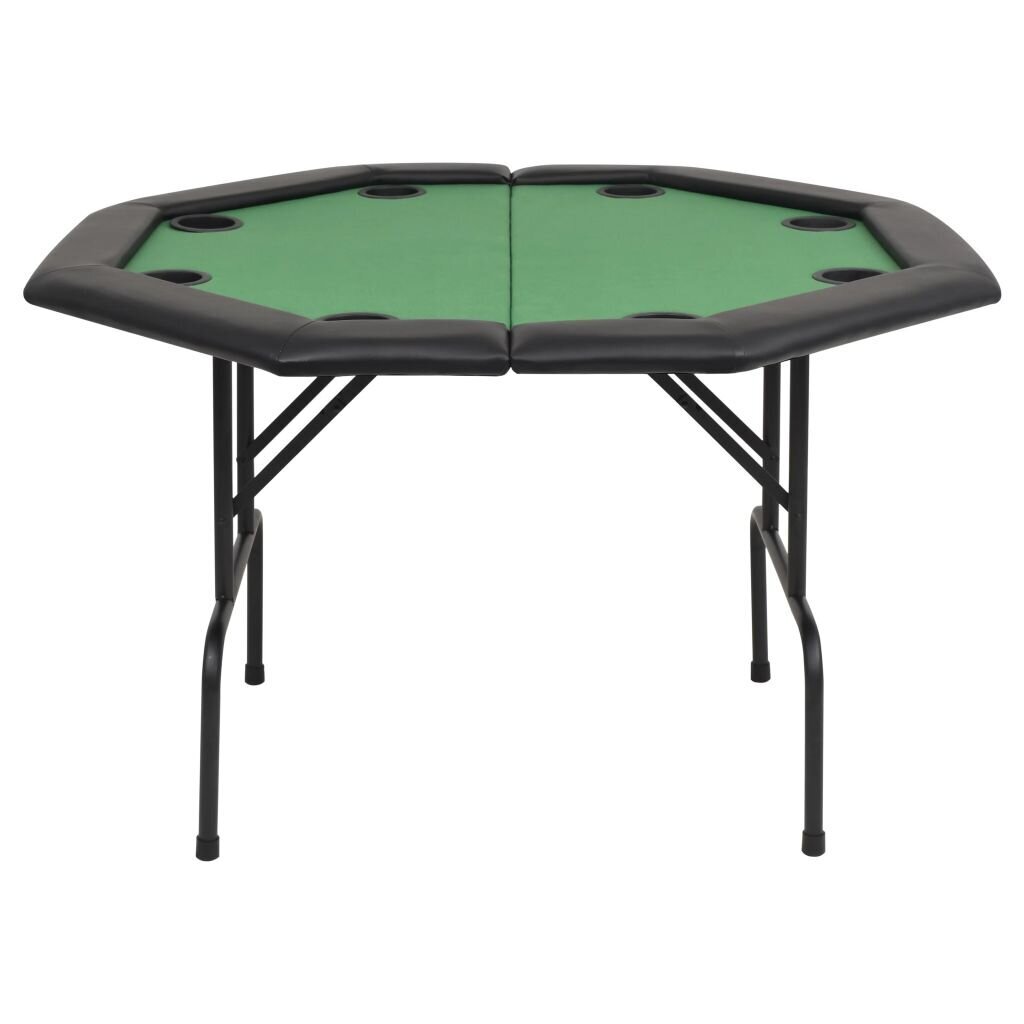 Pokerio stalas, sulankst., 8 žaid., 2d., aštuonkampis, žalias kaina ir informacija | Azartiniai žaidimai, pokeris | pigu.lt