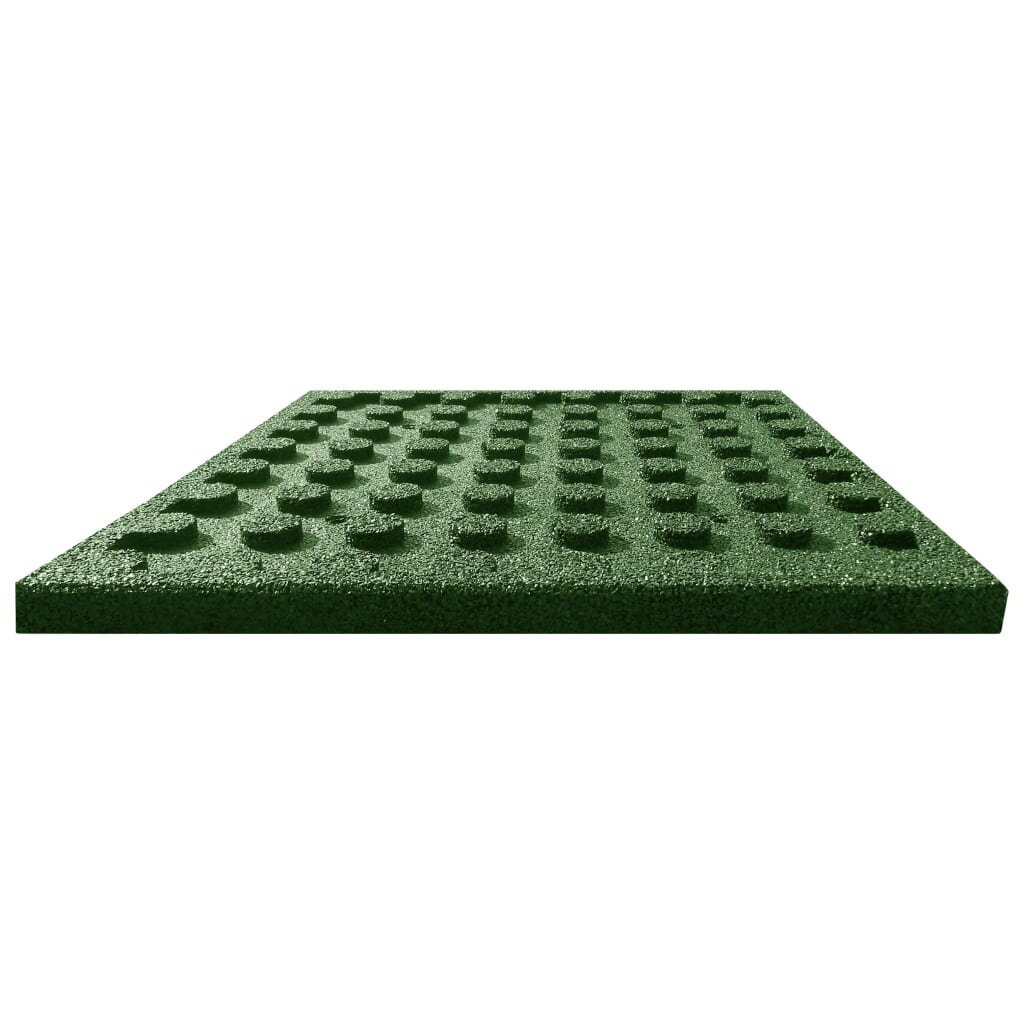 Plytelės apsaugai nuo kritimo, 6vnt., žalios, 50x50x3cm, guma цена и информация | Terasos grindys | pigu.lt