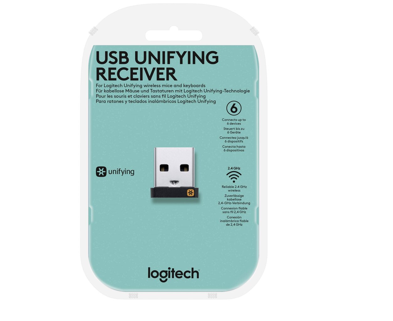 Logitech USB Unifying 910-005931, juoda/sidabrinė kaina ir informacija | Pelės | pigu.lt