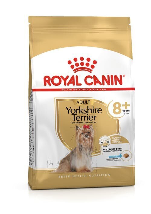 Royal Canin suaugusiems Jorkšyro terjerams Yorkshire Terrier 8+, 1,5 kg цена и информация | Sausas maistas šunims | pigu.lt