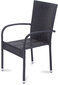 Kėdė Fieldmann Rattan, juoda kaina ir informacija | Lauko kėdės, foteliai, pufai | pigu.lt