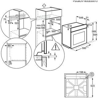 Electrolux COE7P31V цена и информация | Orkaitės | pigu.lt