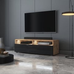 ТВ столик Selsey Rednaw 100 LED, коричневый/черный цена и информация | Тумбы под телевизор | pigu.lt