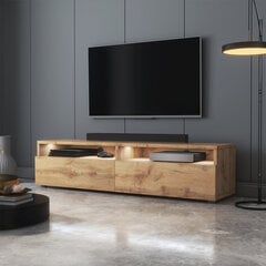 ТВ столик Selsey Rednaw 140 LED, коричневый цена и информация | Тумбы под телевизор | pigu.lt