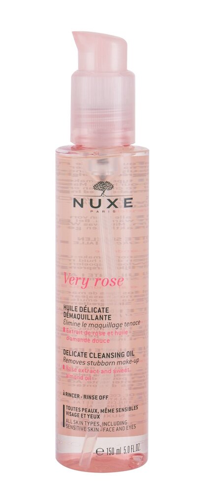 Švelnus valomasis veido aliejus Nuxe Very Rose 150 ml kaina ir informacija | Veido prausikliai, valikliai | pigu.lt