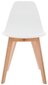 Vaikiška plastikinė balta kėdė medinėmis kojomis kaina ir informacija | Vaikiškos kėdutės ir staliukai | pigu.lt