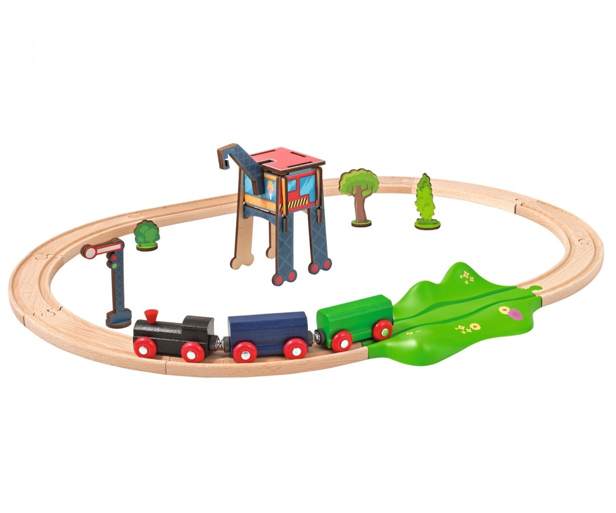 Traukinio trasa su kranu Eichhorn, 18 d. kaina ir informacija | Žaislai berniukams | pigu.lt