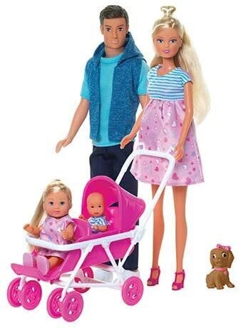 Lėlės Steffi šeima Simba Steffi Love kaina ir informacija | Žaislai mergaitėms | pigu.lt