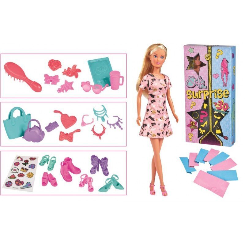 Lėlė su priedais Simba Steffi Love Surprise, 29 cm kaina ir informacija | Žaislai mergaitėms | pigu.lt
