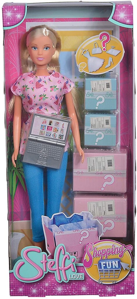 Lėlė Steffi apsipirkinėja online Simba Steffi Love цена и информация | Žaislai mergaitėms | pigu.lt