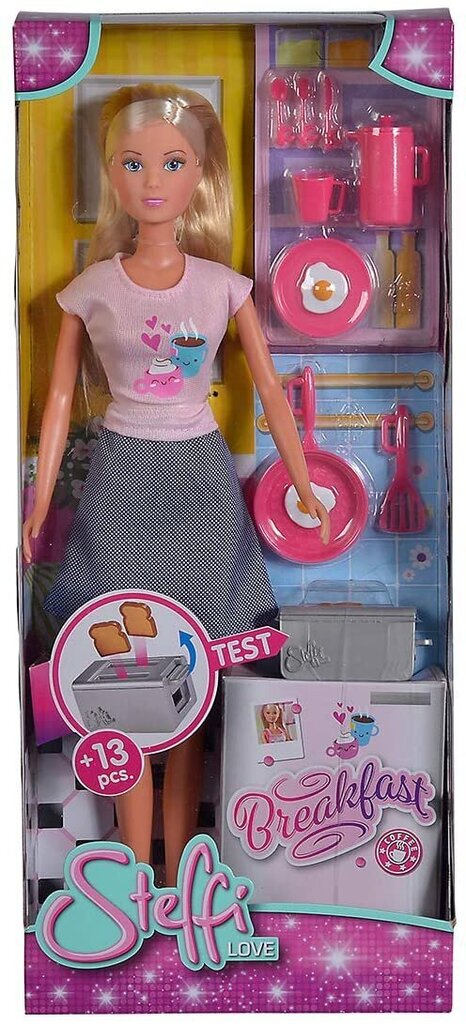 Lėlė Steffi Love gamina pusryčius Simba Steffi Love kaina ir informacija | Žaislai mergaitėms | pigu.lt
