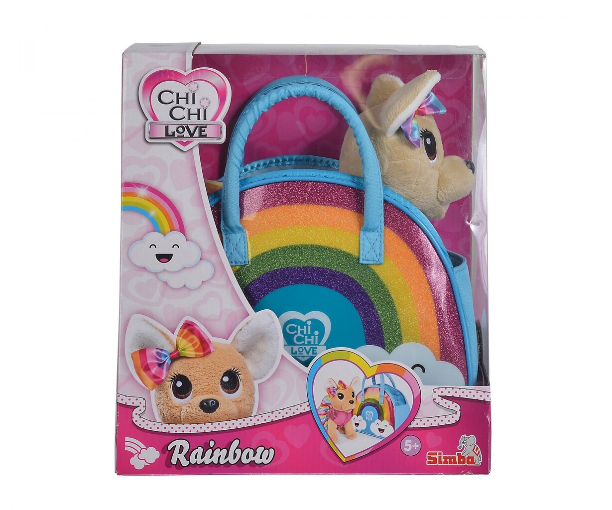 Minkštas žaislas su krepšiu Simba Chi Chi Love Rainwbow kaina ir informacija | Minkšti (pliušiniai) žaislai | pigu.lt
