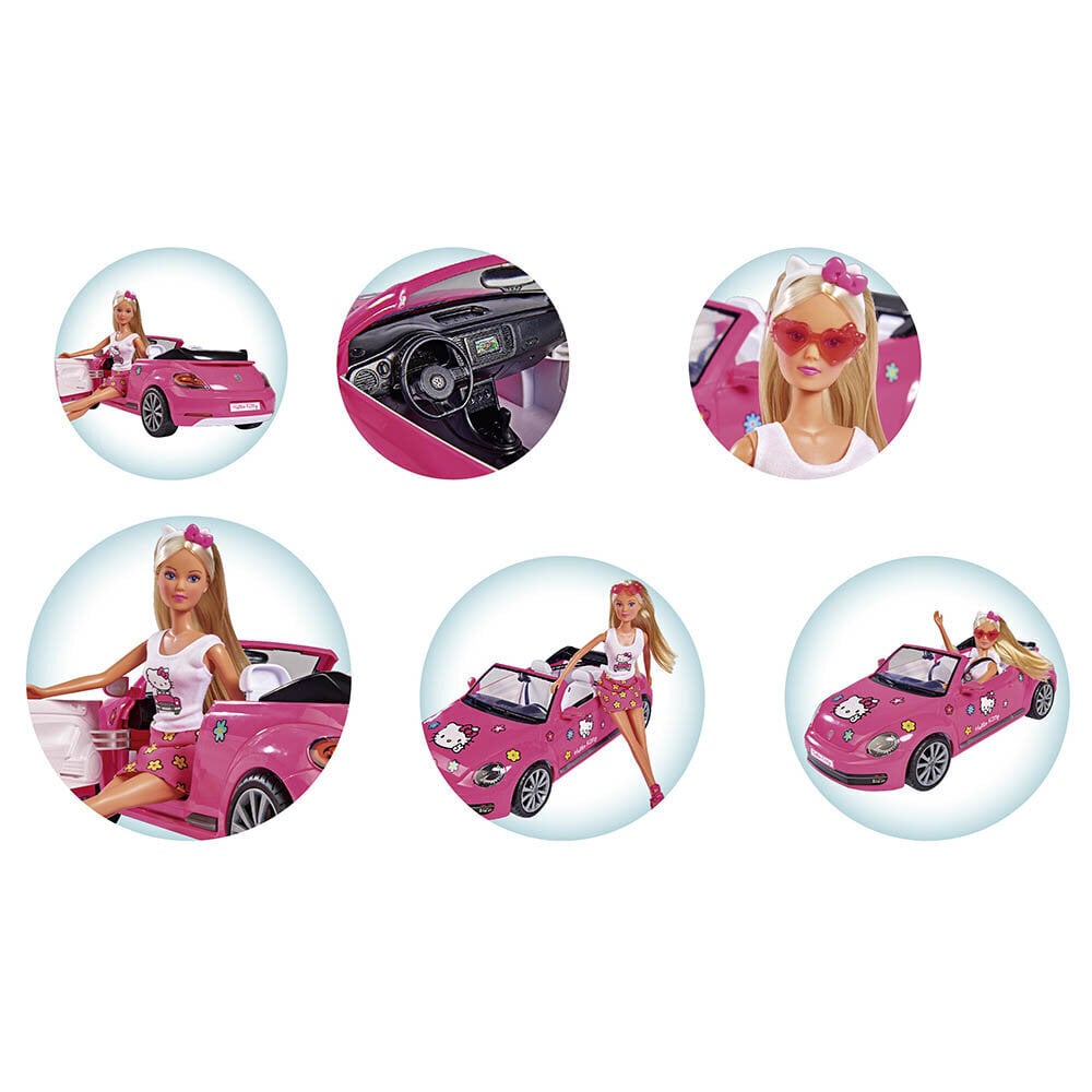 Lėlė Steffi su kabrioletu VW Beetle Simba Steffi Love kaina ir informacija | Žaislai mergaitėms | pigu.lt