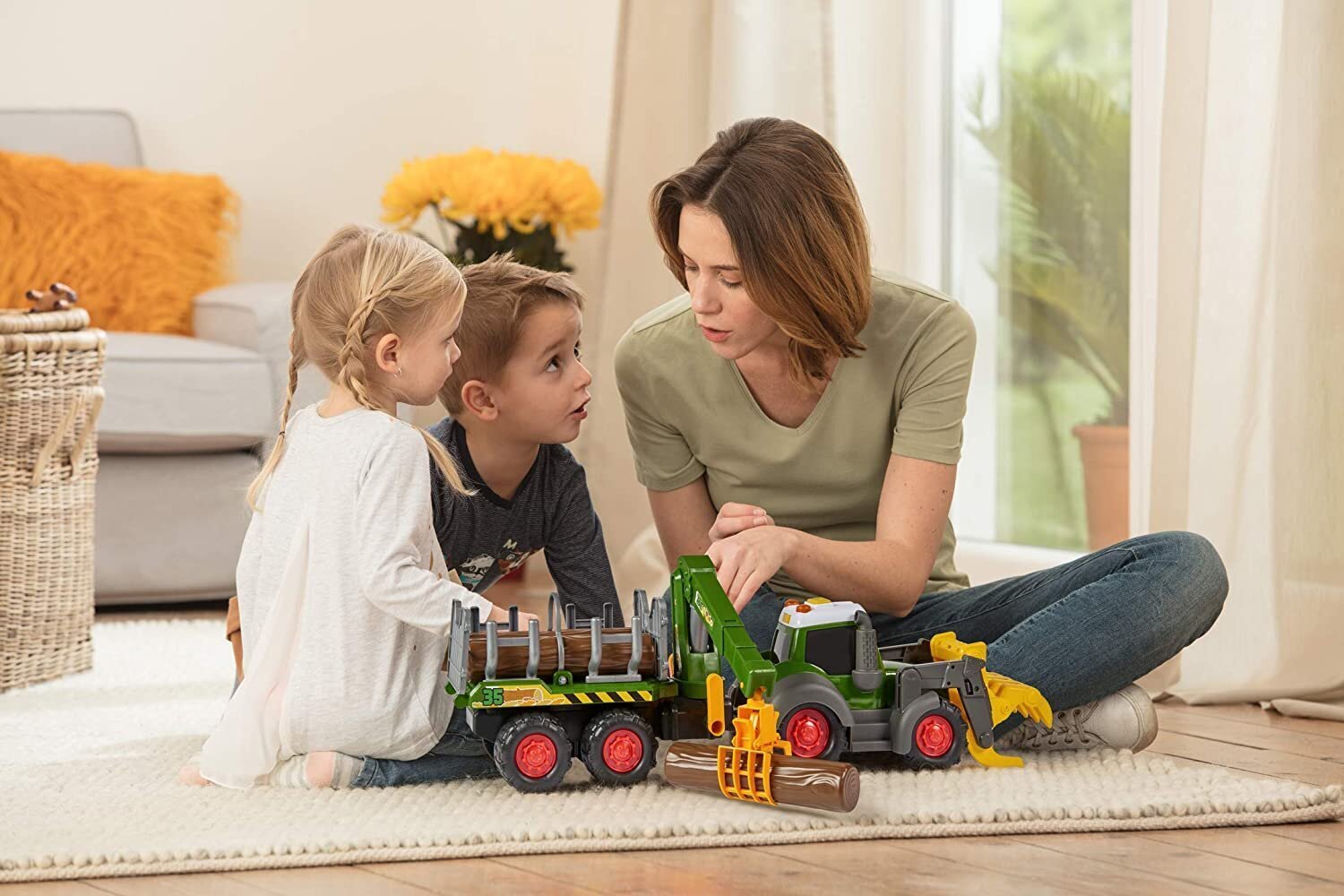 Traktorius su krautuvu ir kranu Simba Dickie Toys Happy Fendt kaina ir informacija | Žaislai kūdikiams | pigu.lt