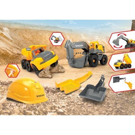 Statybinių mašinėlių rinkinys Simba Dickie Toys Construction Volvo Construction kaina ir informacija | Žaislai berniukams | pigu.lt