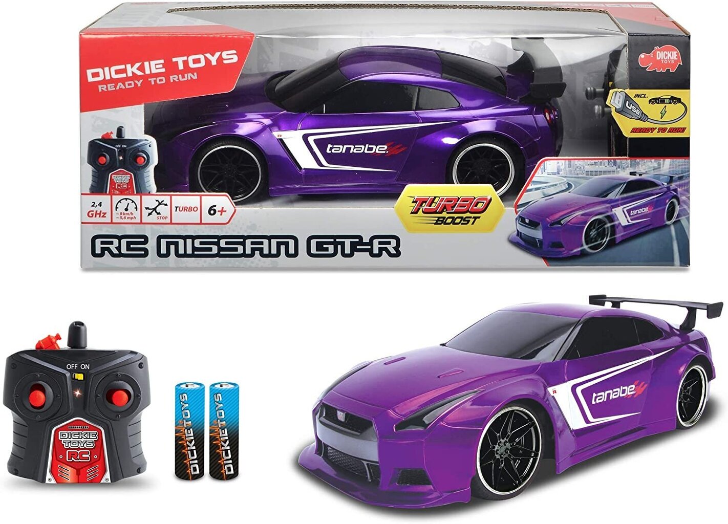 Radijo bangomis valdomas automodelis Nissan GT-R 1:16 Simba Dickie Toys kaina ir informacija | Žaislai berniukams | pigu.lt